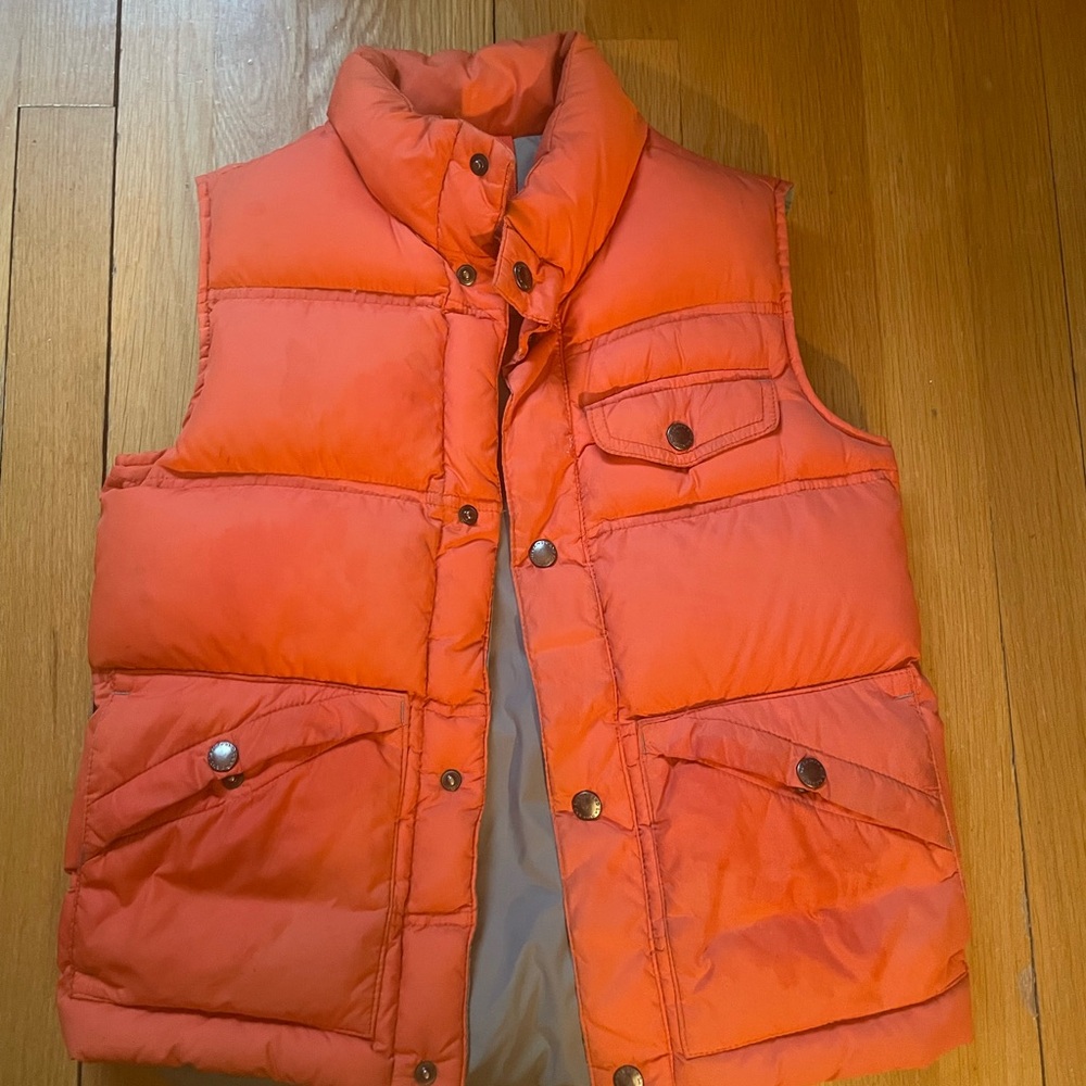Lands' End Kids Orange Puffer Vest